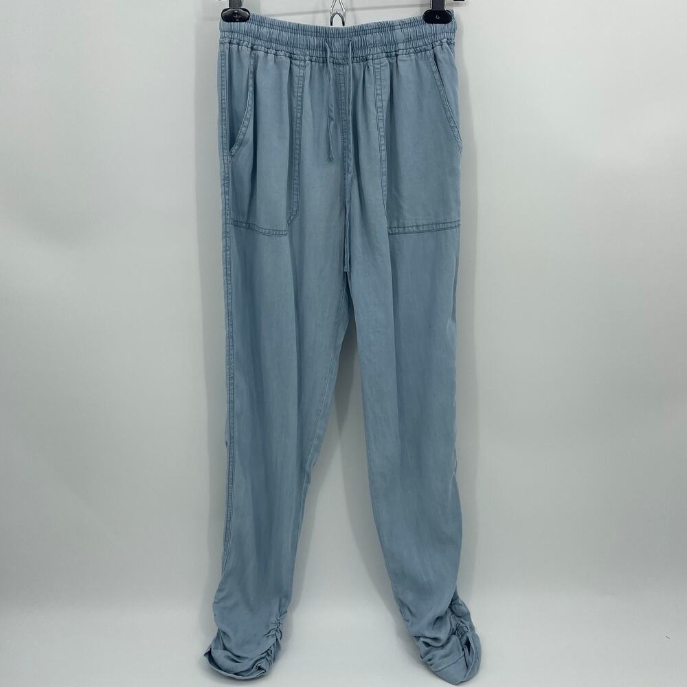 New THREAD & SUPPLY Casual Pant Women's Size XS Chambray Ruched Jogger High Rise - Picture 1 of 10
